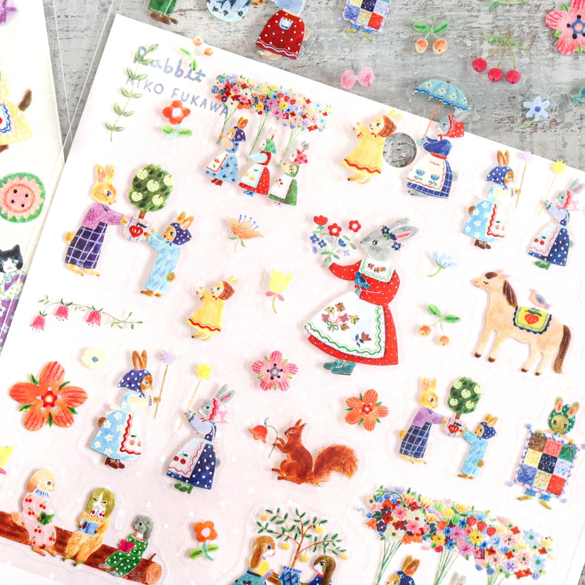 Japanese Rabbit & Garden Stickers - Scents of Japan