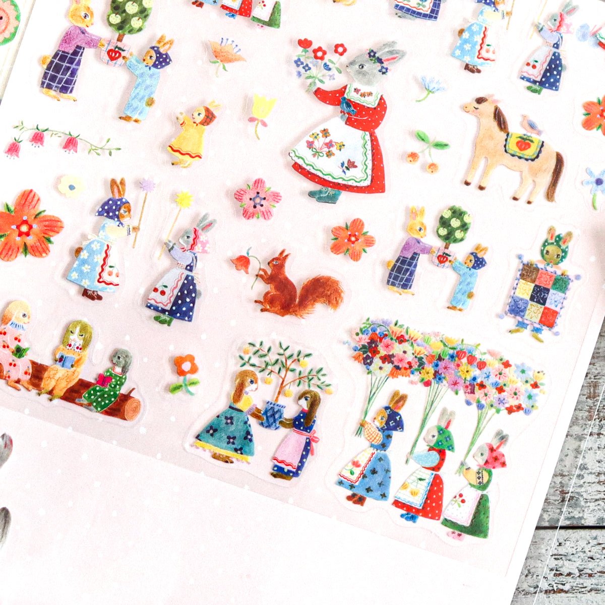 Japanese Rabbit & Garden Stickers - Scents of Japan