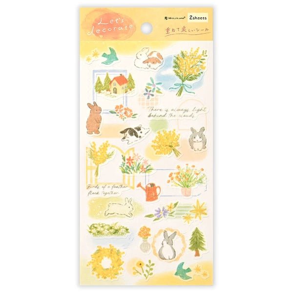 Japanese Rabbits, Flowers & Garden Stickers - Scents of Japan