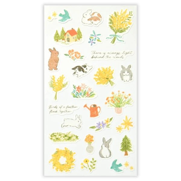 Japanese Rabbits, Flowers & Garden Stickers - Scents of Japan