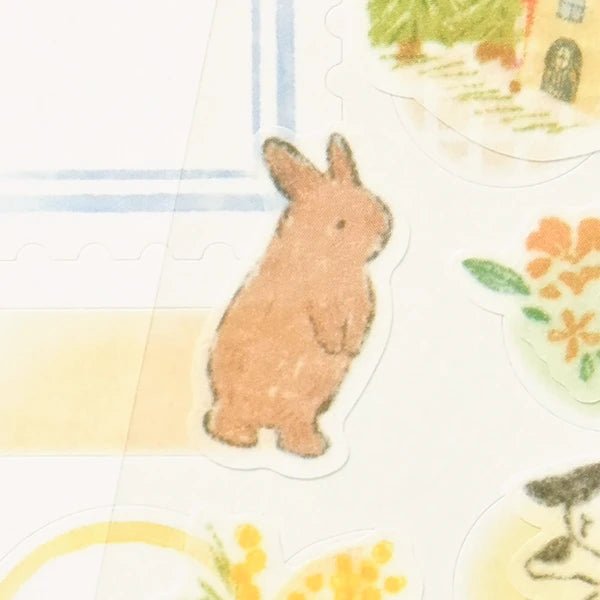 Japanese Rabbits, Flowers & Garden Stickers - Scents of Japan