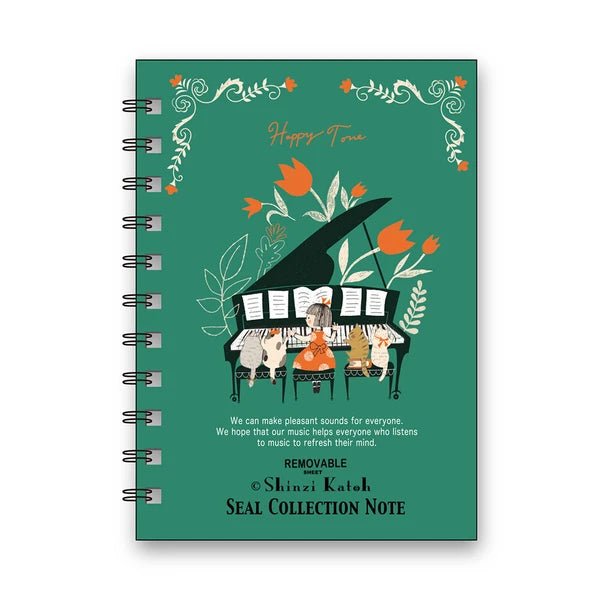 Japanese Sticker Collection Book – Cats Playing Piano - Scents of Japan