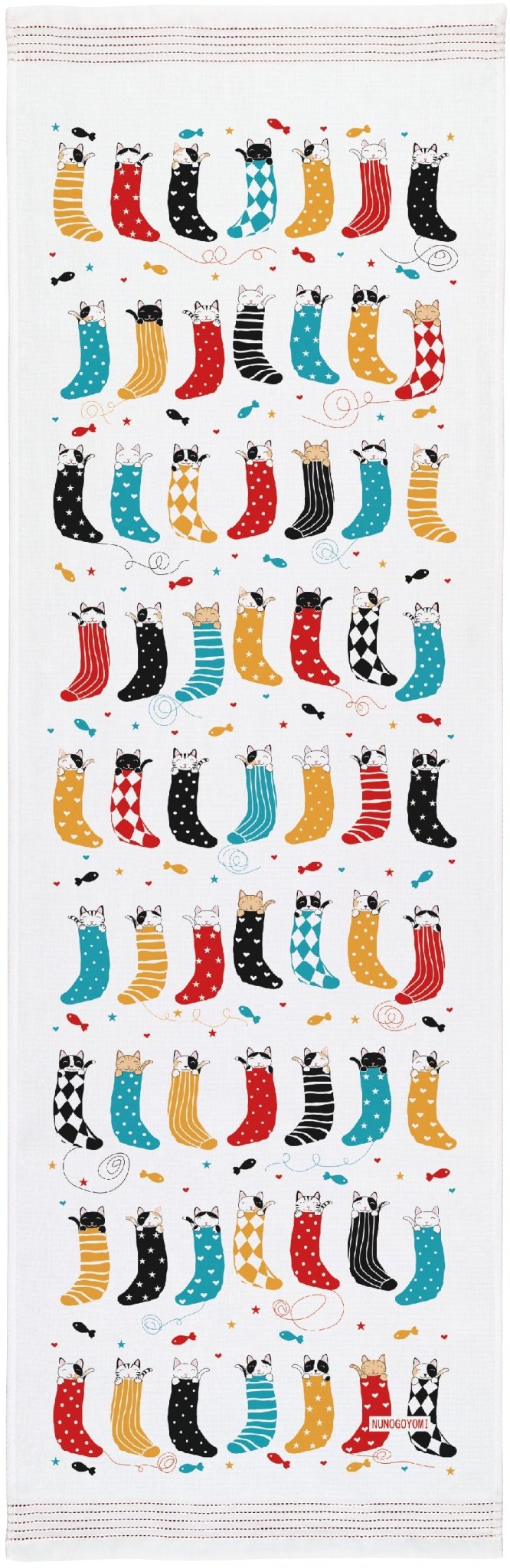 Japanese Tea Towel, Cats in Socks - Scents of Japan