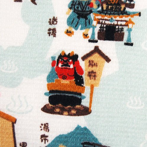 Japanese Tea Towel, Hot Springs - Scents of Japan