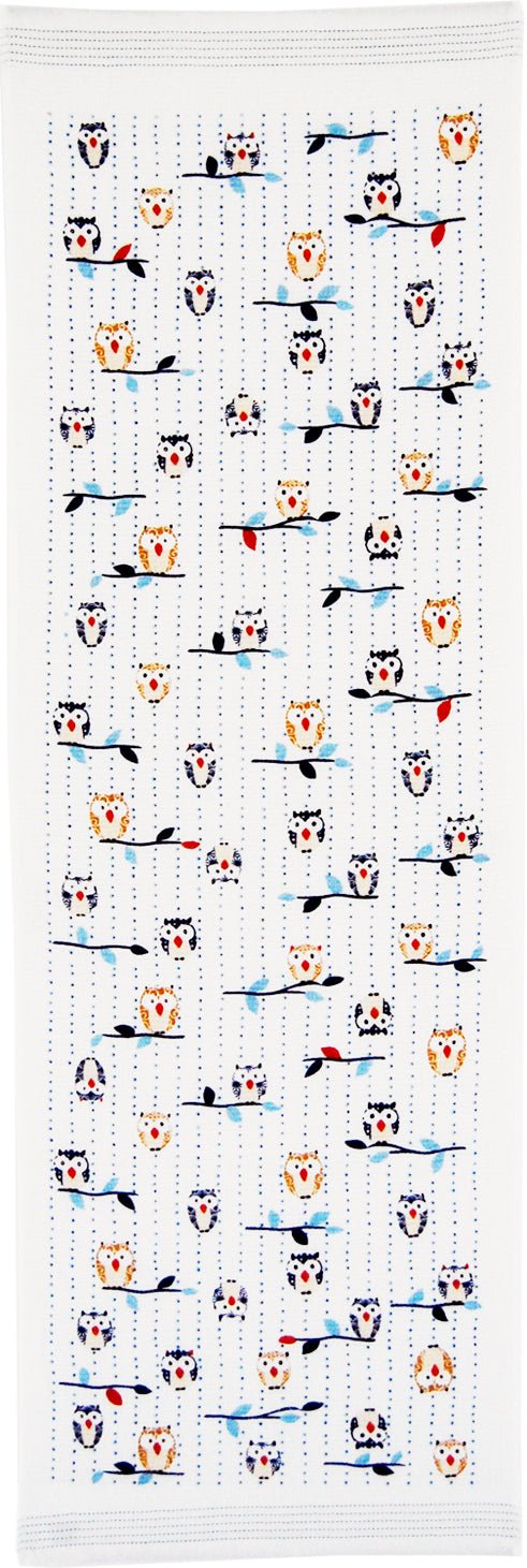 Japanese Tea Towel, Owls - Scents of Japan