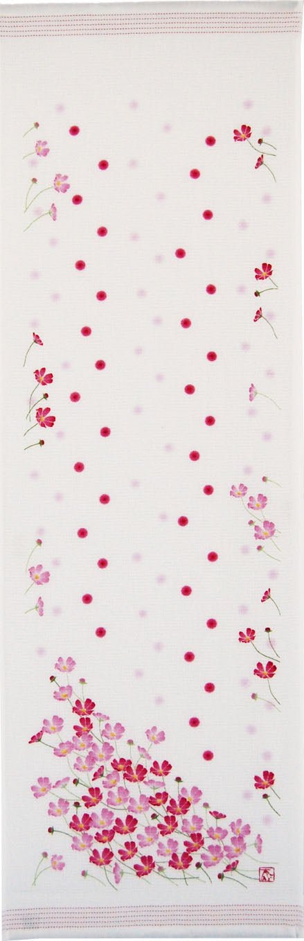 Japanese Tea Towel, Purple Flowers - Scents of Japan