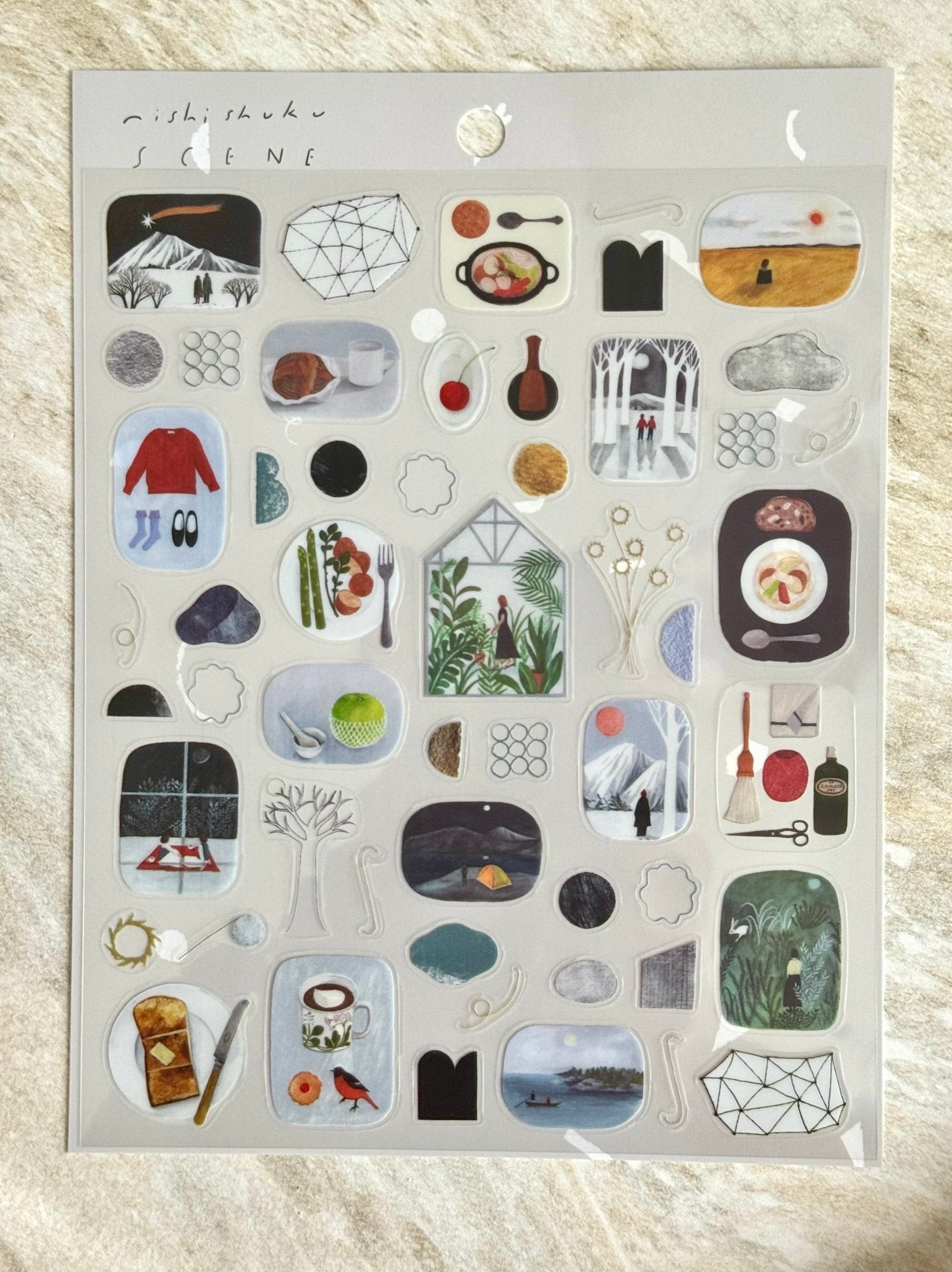 Japanese Winter Scene Stickers - Scents of Japan