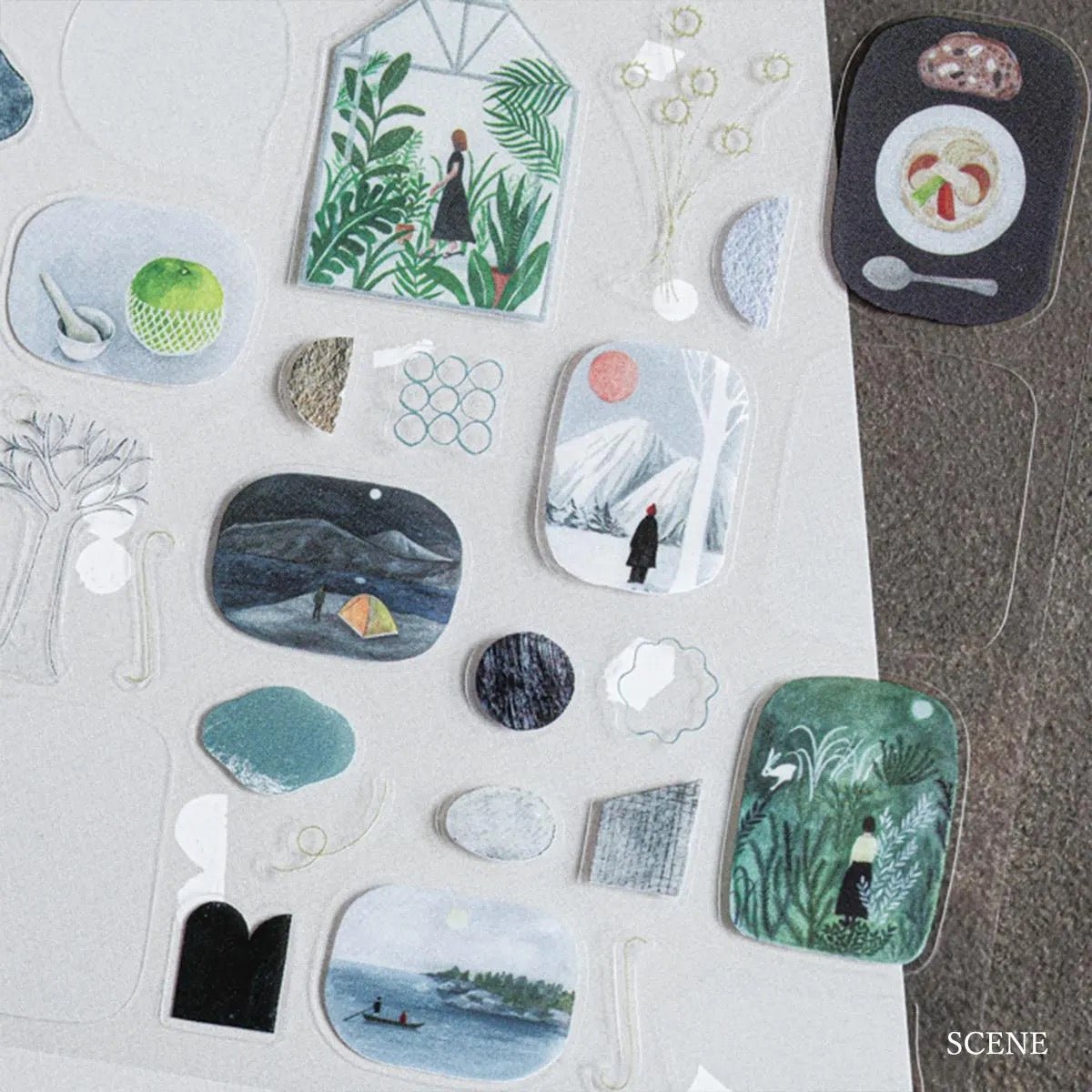 Japanese Winter Scene Stickers - Scents of Japan