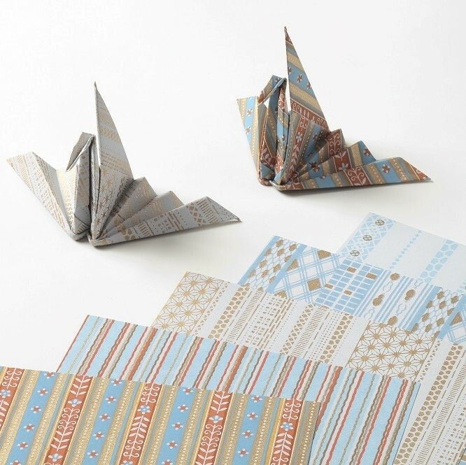 Japanese Yuzen Washi Paper – Blue Stripes - Scents of Japan