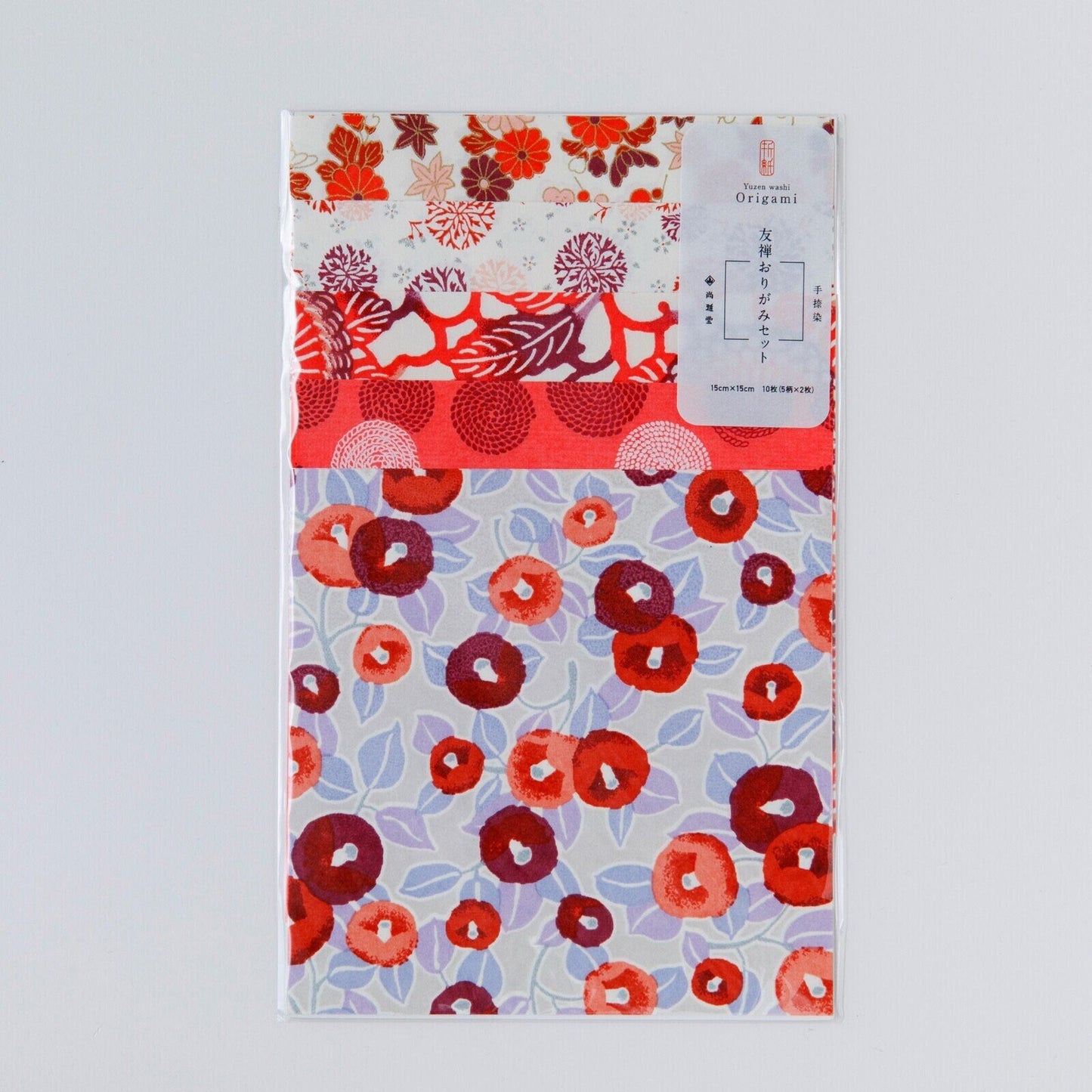 Japanese Yuzen Washi Paper – Red Flower Patterns - Scents of Japan