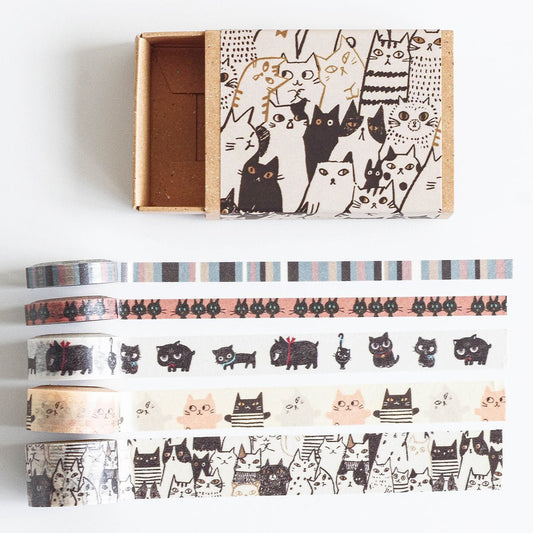 Masking Tape, Mini, Cats - Scents of Japan