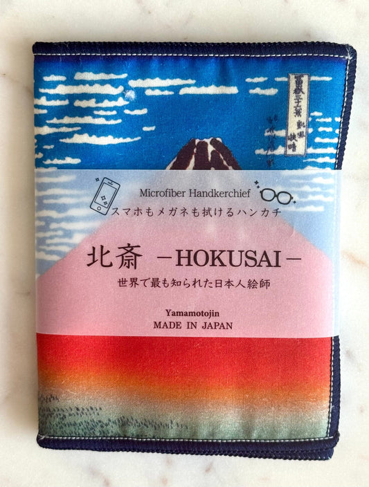 Microfibre Glasses Cloth, Hokusai Red Fuji - Scents of Japan