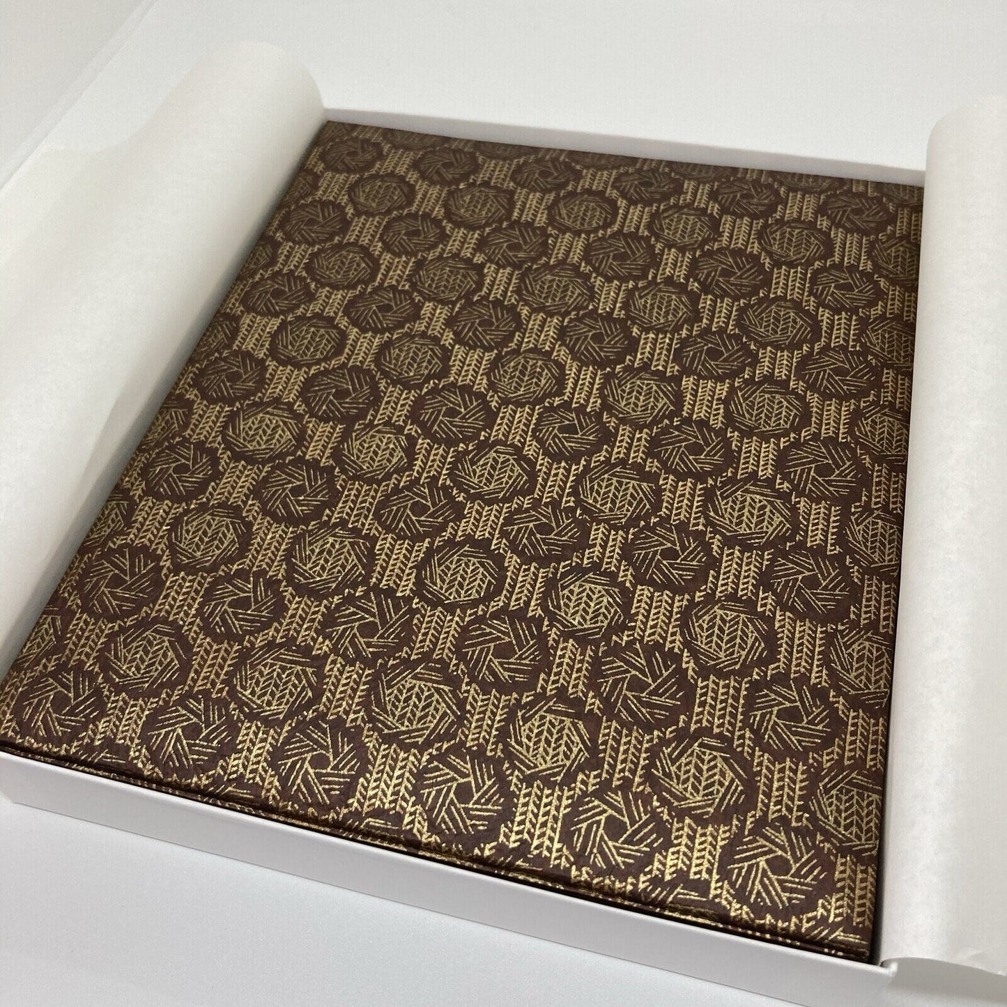 Photo Frame, Yuzen Japanese Paper Box, Gold & Brown - Scents of Japan