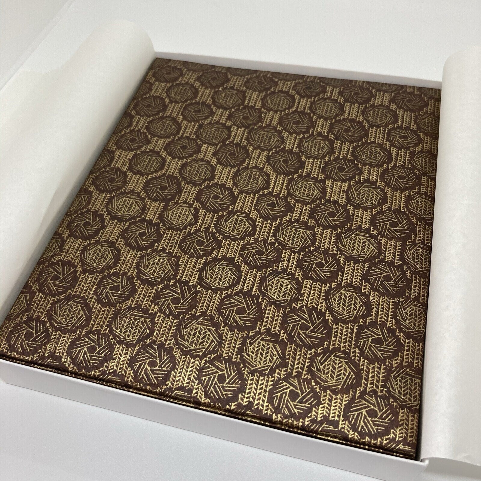 Photo Frame, Yuzen Japanese Paper Box, Gold & Brown - Scents of Japan