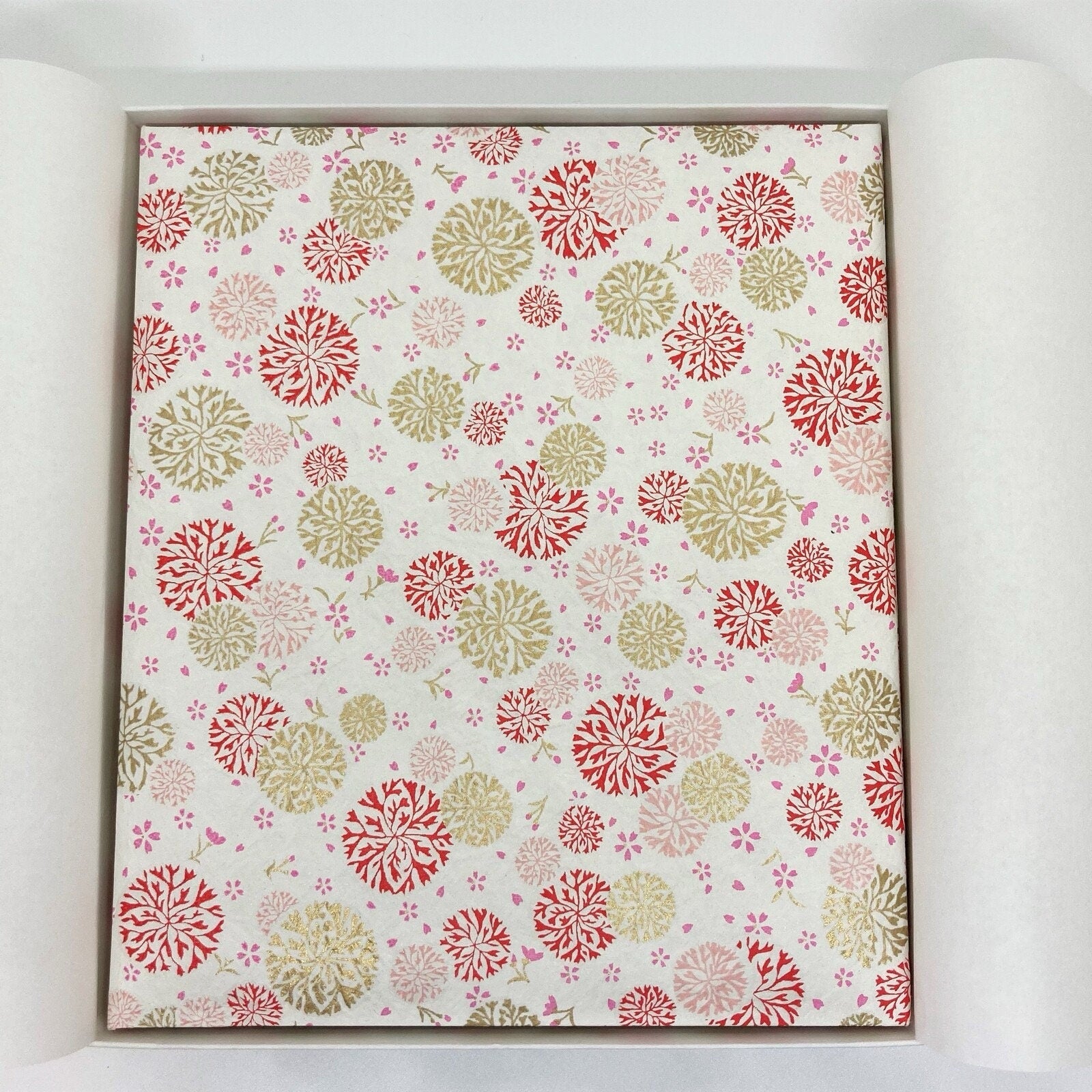 Photo Frame, Yuzen Japanese Paper Box, Pink & Silver Circles - Scents of Japan