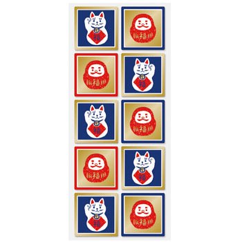Sticker Seals, Daruma Dolls & Lucky Cats - Scents of Japan