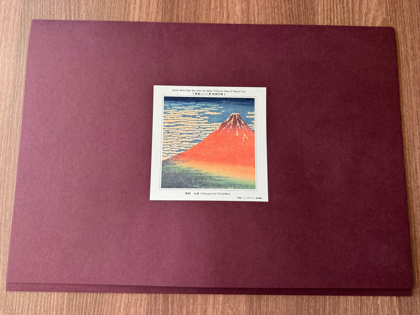 Ukiyo - e Print, Hokusai "36 Views of Mt Fuji: South Wind" - Scents of Japan