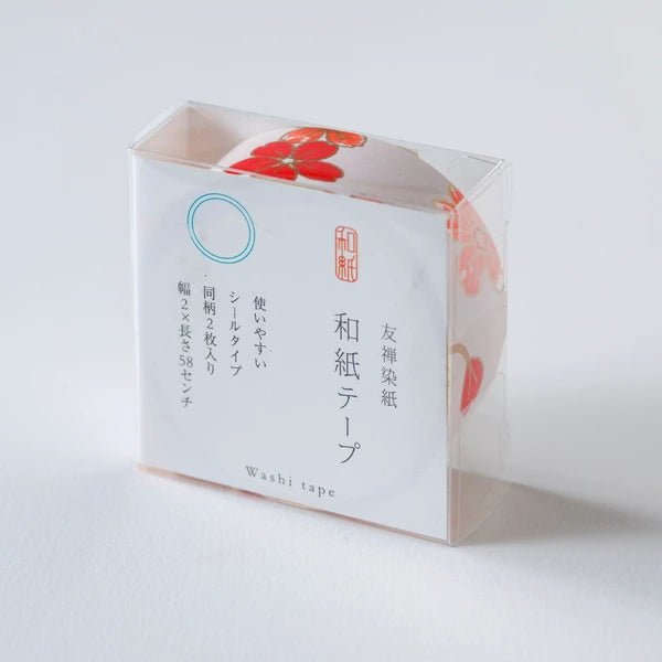 Washi Tape, Pink & Orange Flowers - Scents of Japan