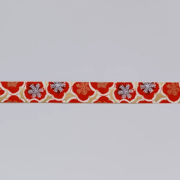 Washi Tape, Red, White & Gold Flowers - Scents of Japan