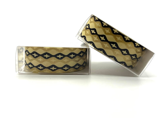 Washi Tape, White, Blue & Gold Diamonds - Scents of Japan
