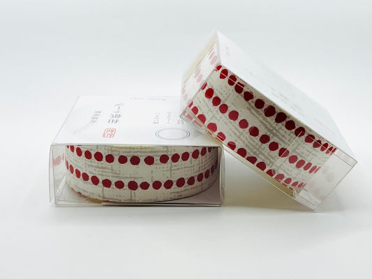 Washi Tape, White with Red Dots - Scents of Japan